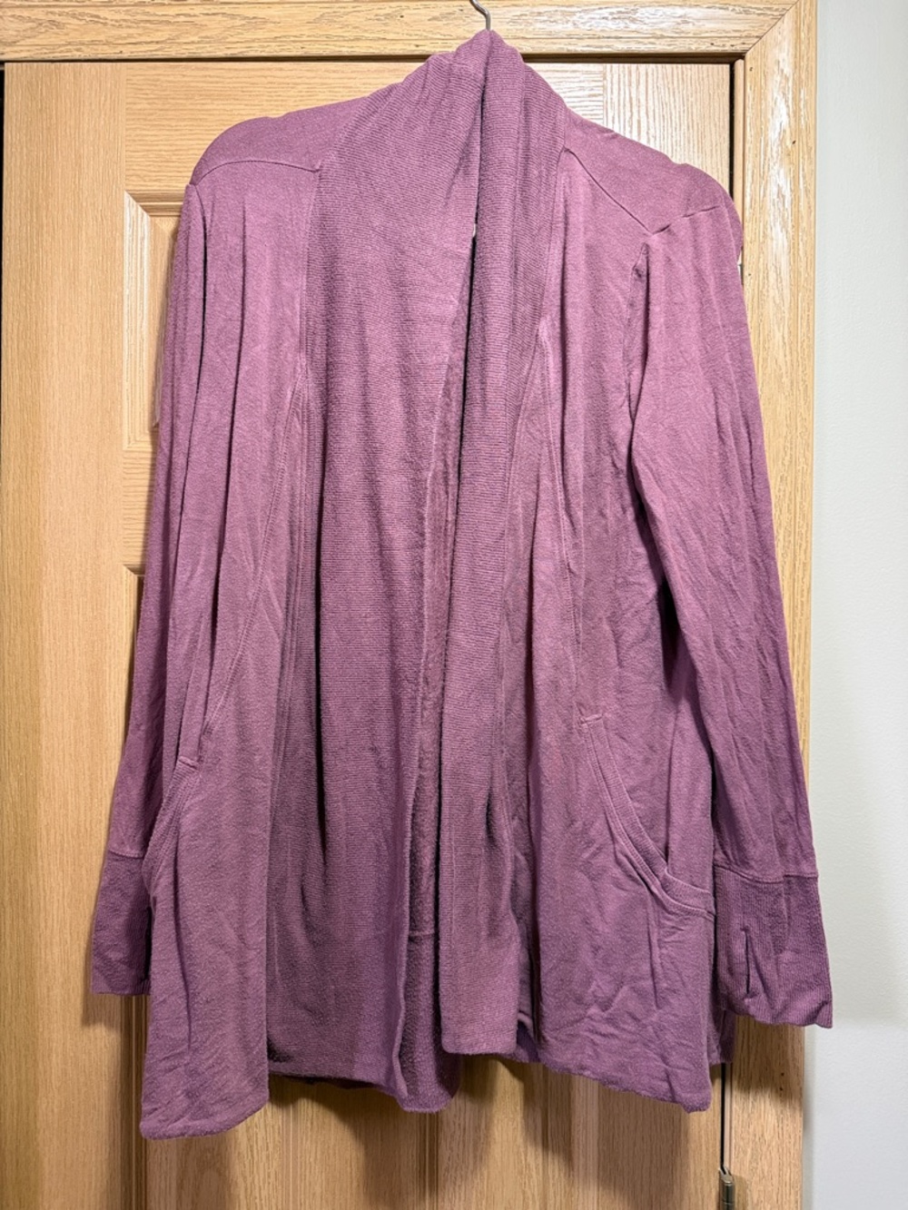 Athleta Dusty Rose Open-Front Cardigan